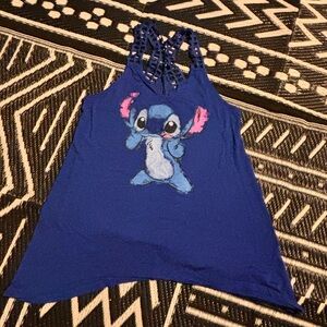 Disney stitch blue tank